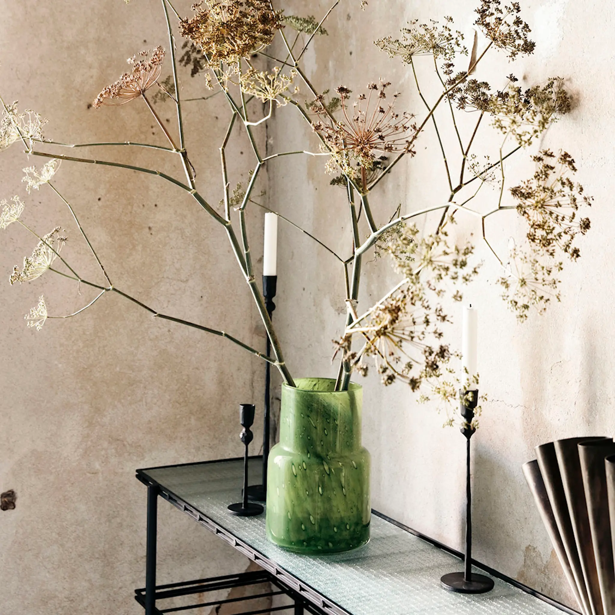 House Doctor Bole Vas 25,5 cm Mörkgrön