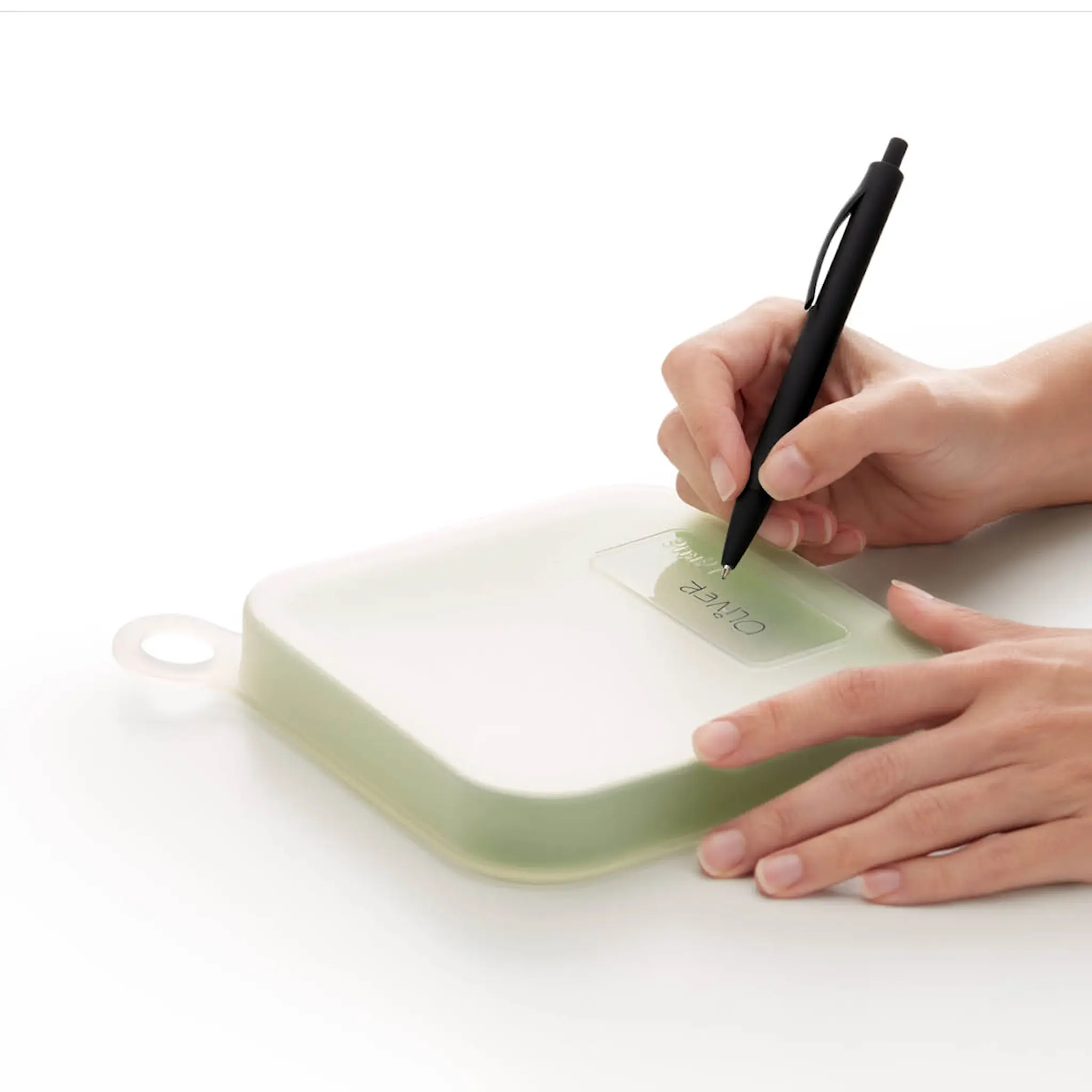 Lékué Återanvändbart fodral för smörgåsar 18 cm grön/klar