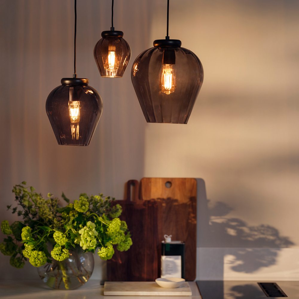 Magnor Rocks XO taklampa 26 cm kolgrå