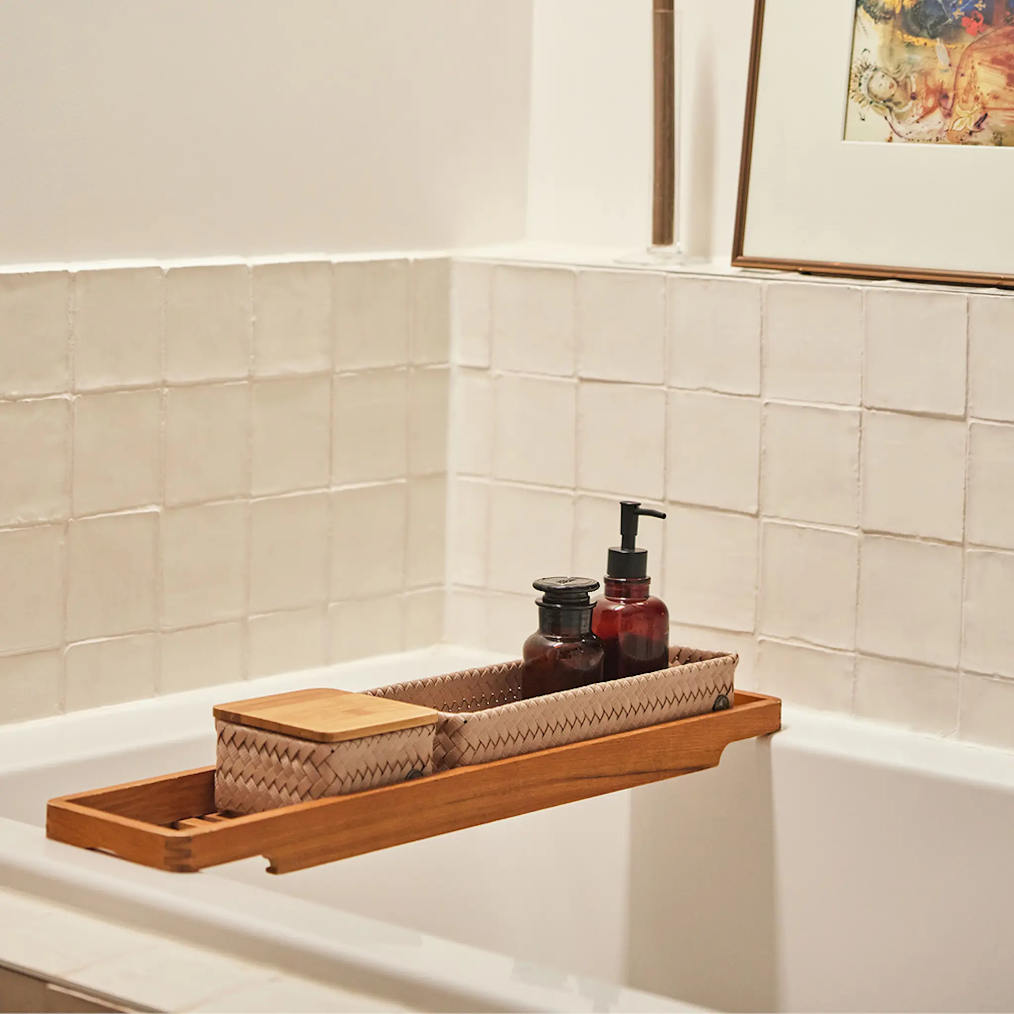 Handed By Fit lang oppbevaringskurv 39x12x7 cm caffè latte