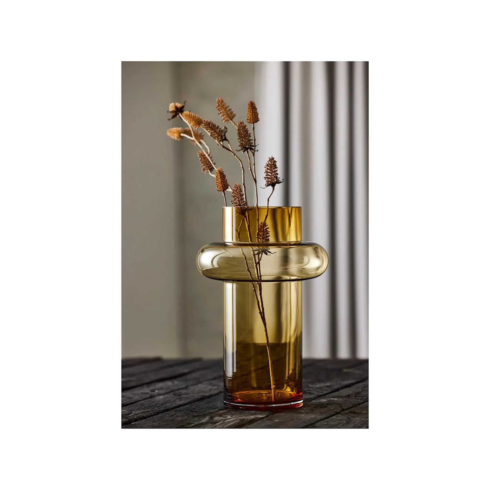 Lyngby Glas Tube Vas 40 cm Amber Glas