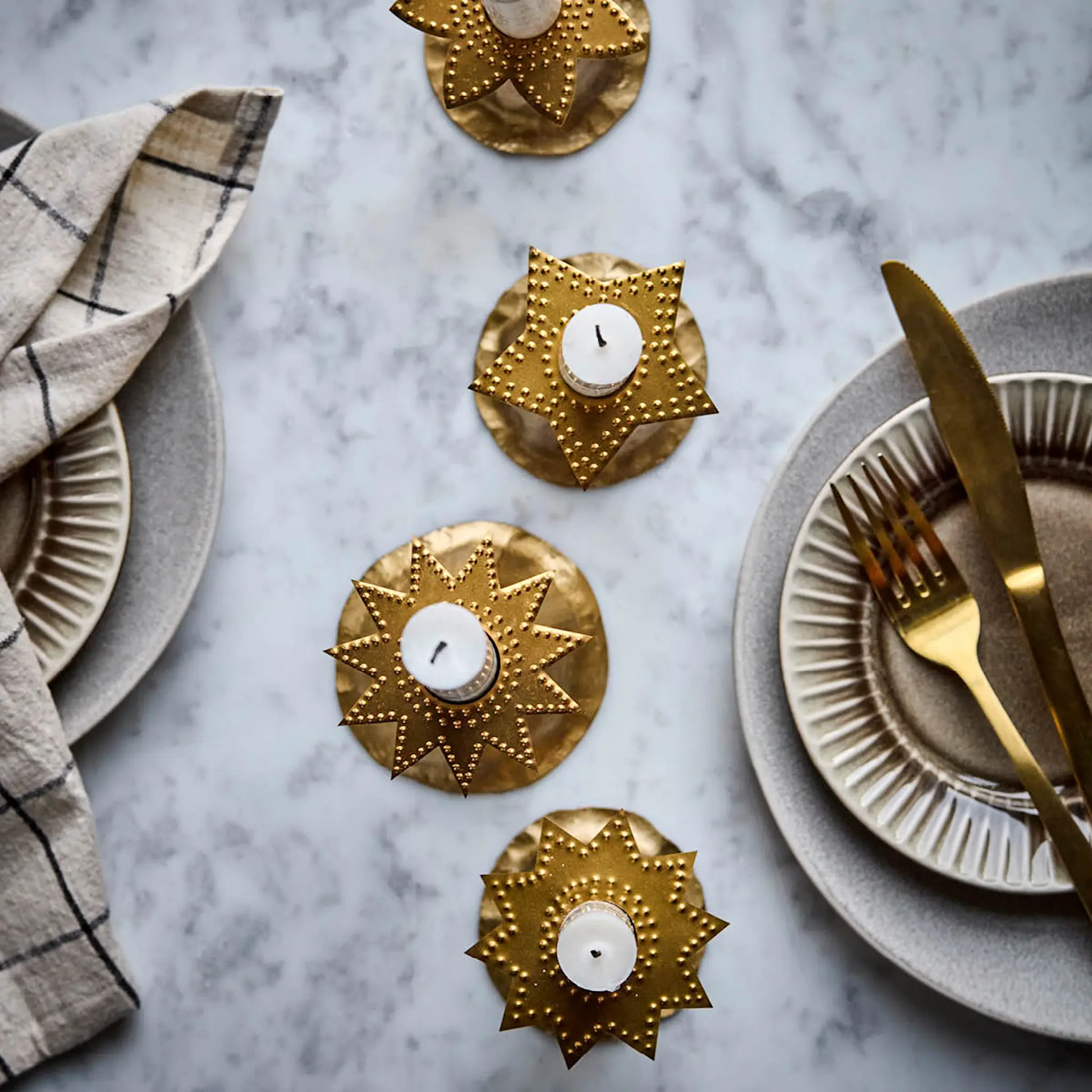 House Doctor Ring stearinljusringar 4-pack antik mässing