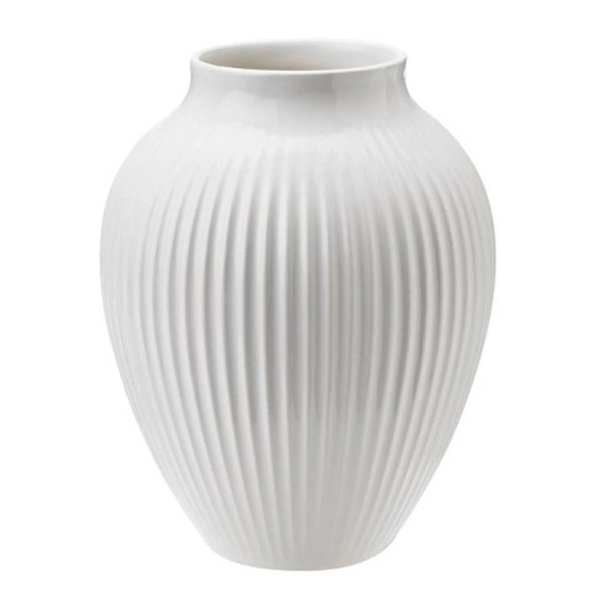 Knabstrup Keramik Ripple Vas 12,5 cm Vit