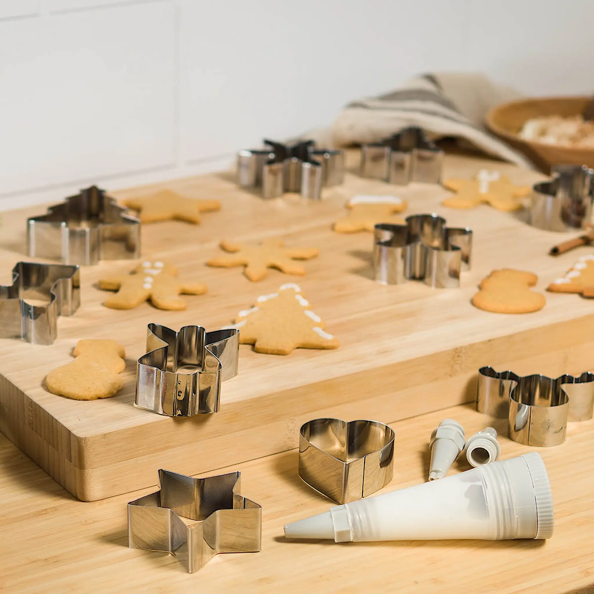 Modern House bAYk Pepparkaksform Hjärta 2 Delar Silver