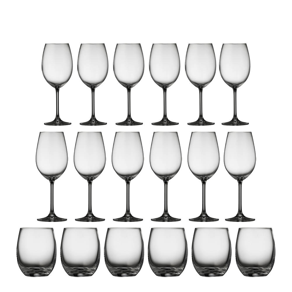Lyngby Glas Juvel vinglass sett 18 deler