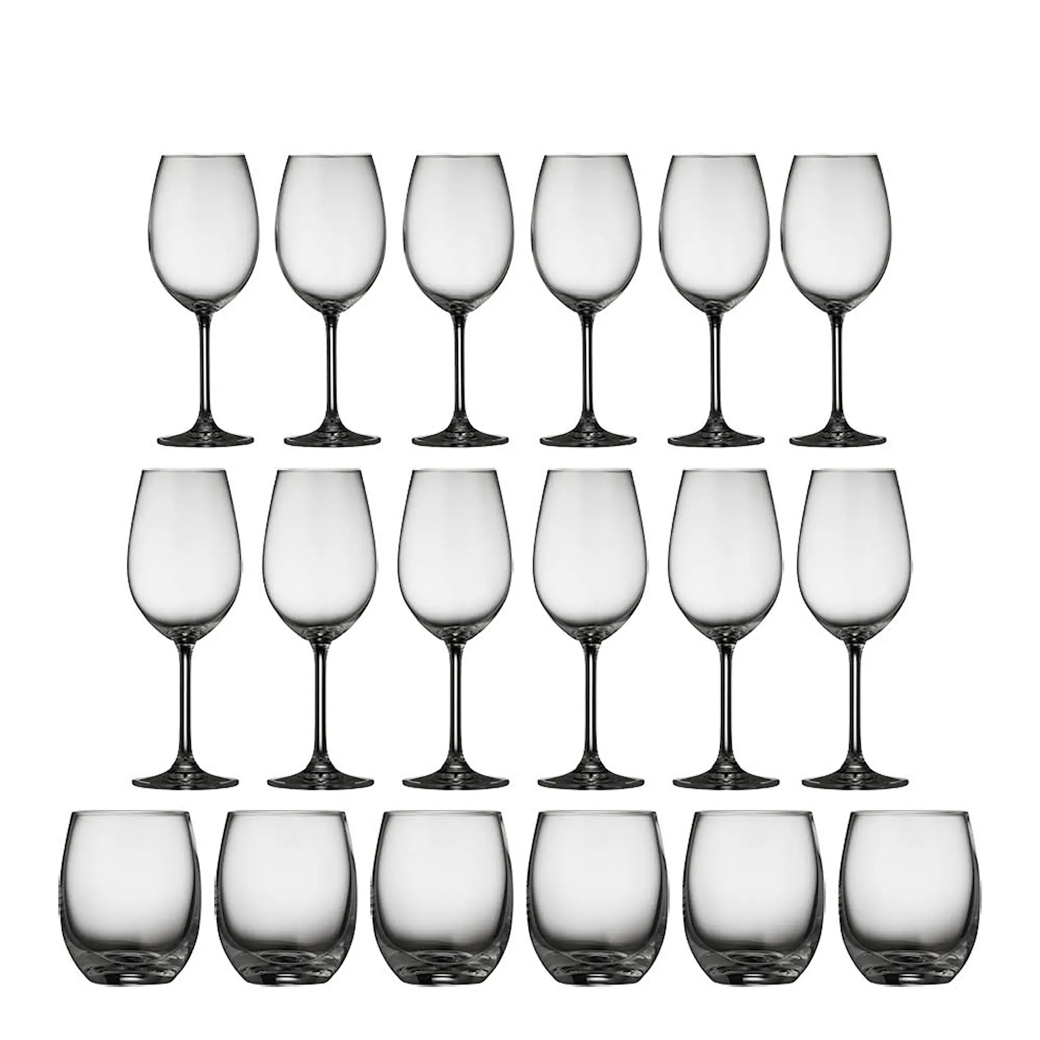 Lyngby Glas Juvel vinglass sett 18 deler