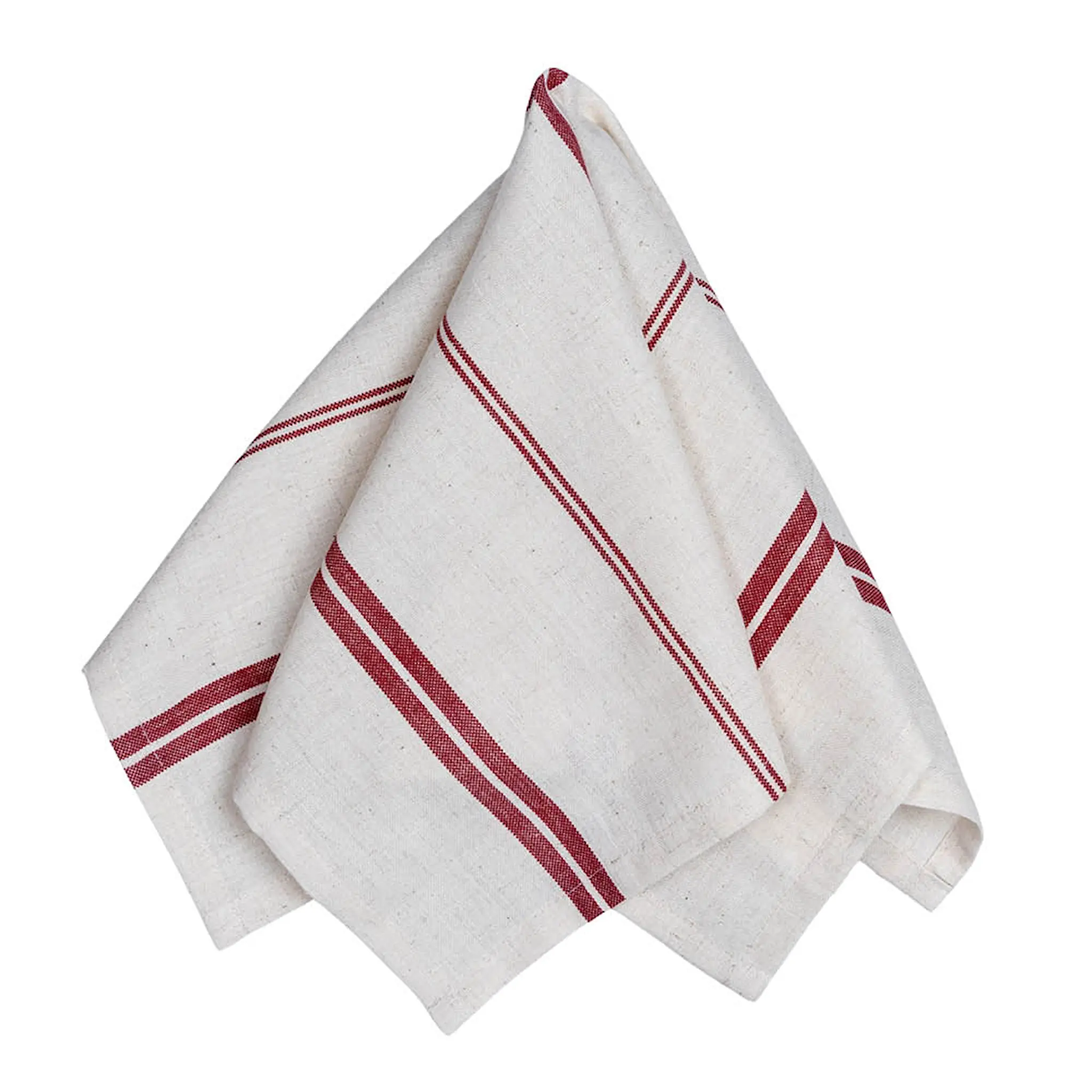Stiernholm Elsa tygservetter 45x45 cm 2-pack natur/röd