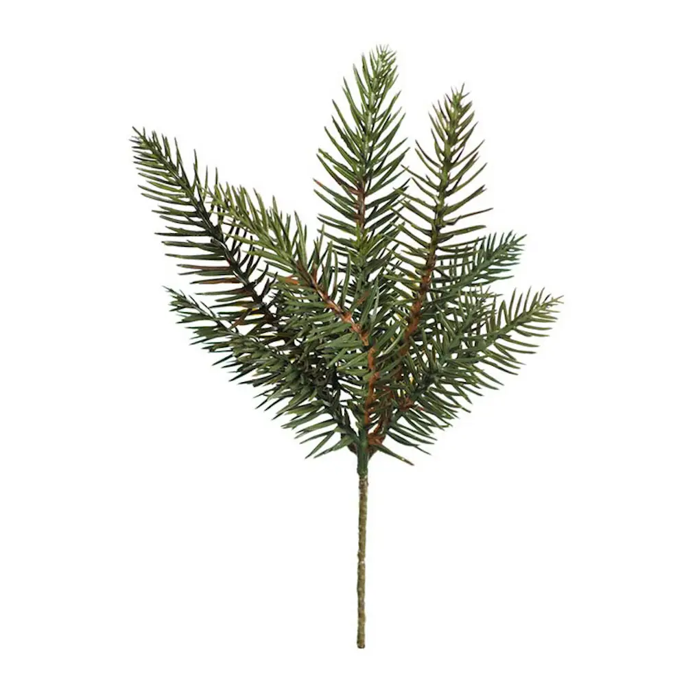 Gran kunstig snittblomst 30 cm grønn