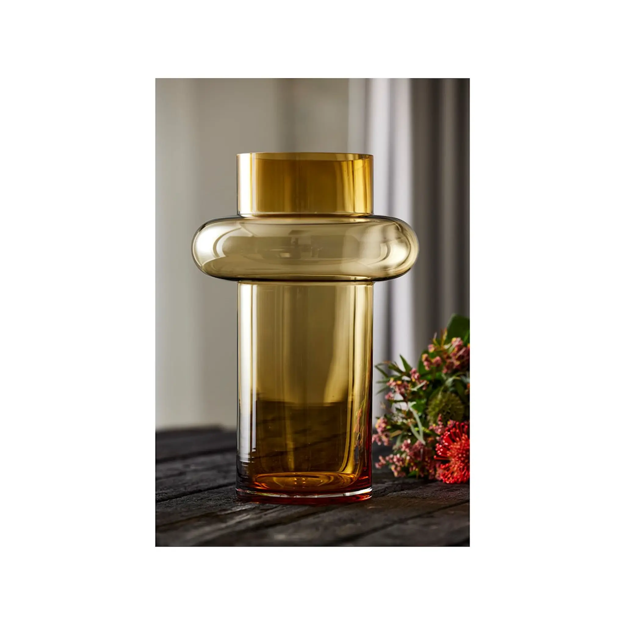 Lyngby Glas Tube Vas 40 cm Amber Glas