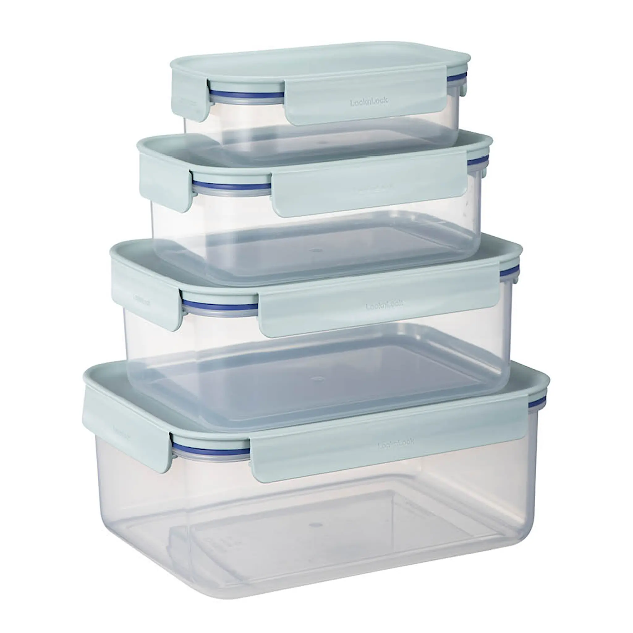 Modern House Locknlock förvaringsbox 4-pack klar/grön