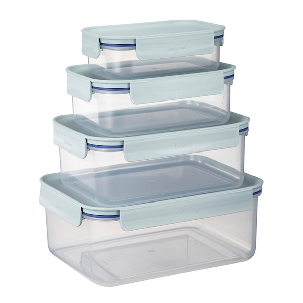 Locknlock förvaringsbox 4-pack klar/grön