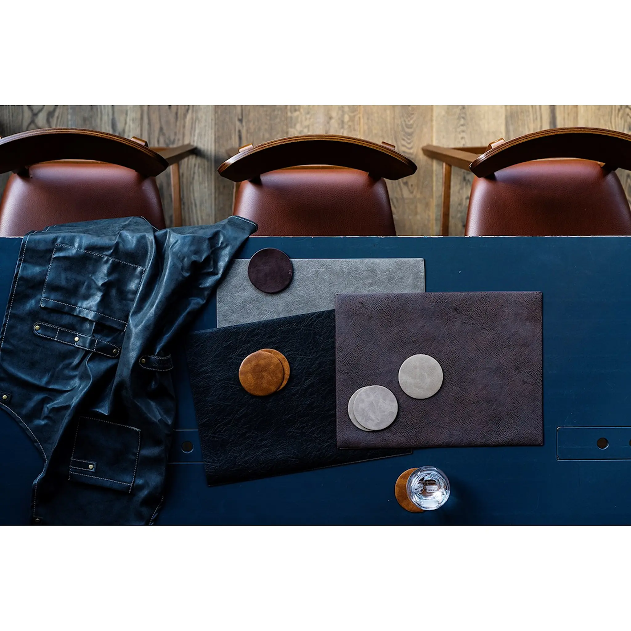 Ziczac Tuscan Glasunderlägg Valnöt