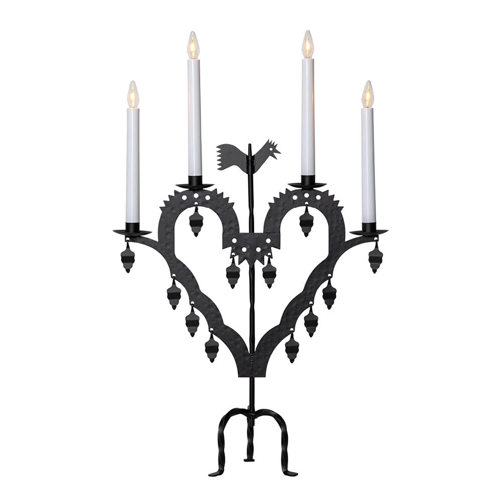 Star Trading El-Tupp adventsljusstake 62 cm 4-armad svart