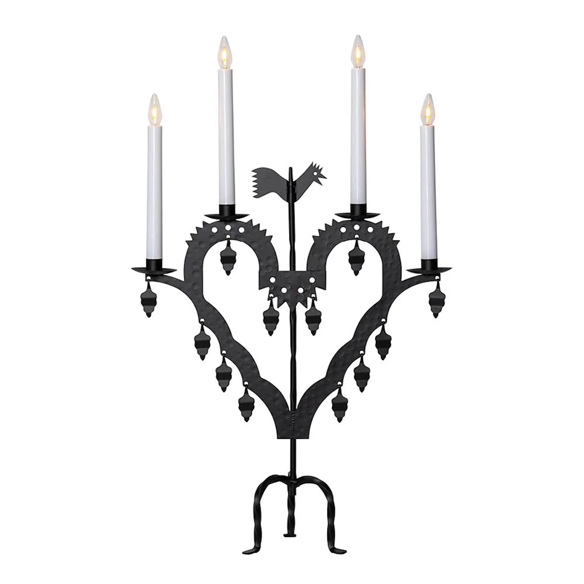 Star Trading El-Tupp adventsljusstake 62 cm 4-armad svart