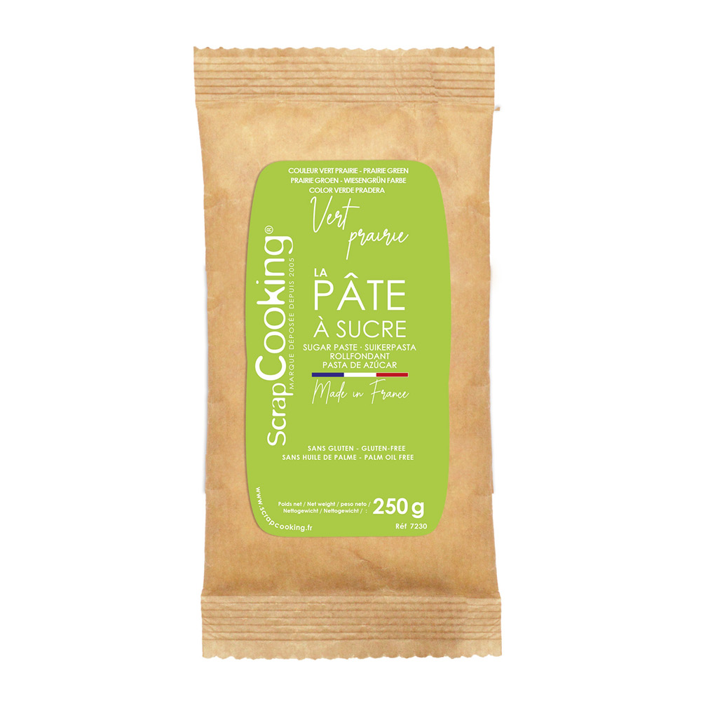 ScrapCooking Sockerpasta 250 g ljusgrön