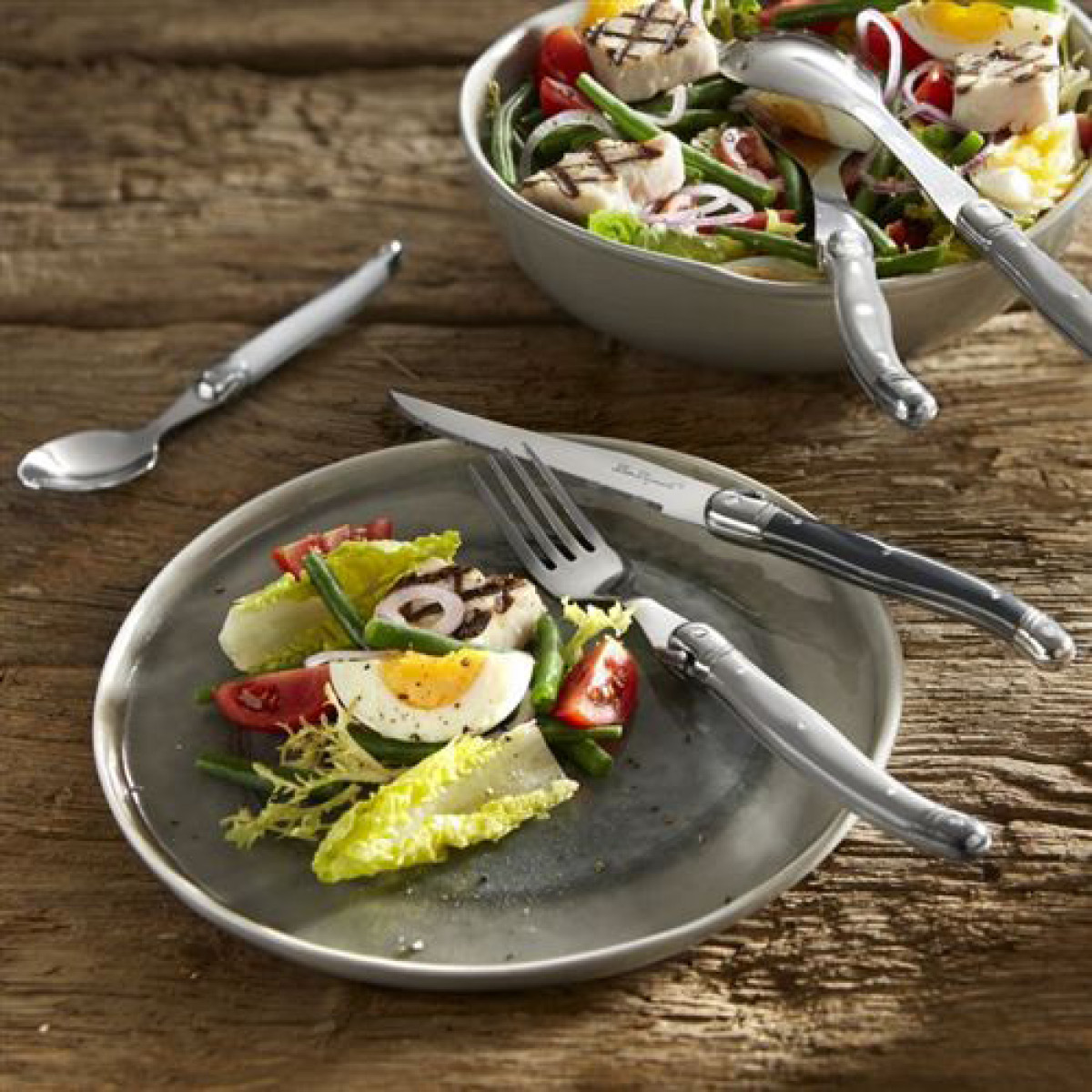 Lou Laguiole Tradition Ostbestick 3 delar stål