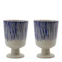 Diva mugg med fot 25 cl 2-pack blå/offwhite