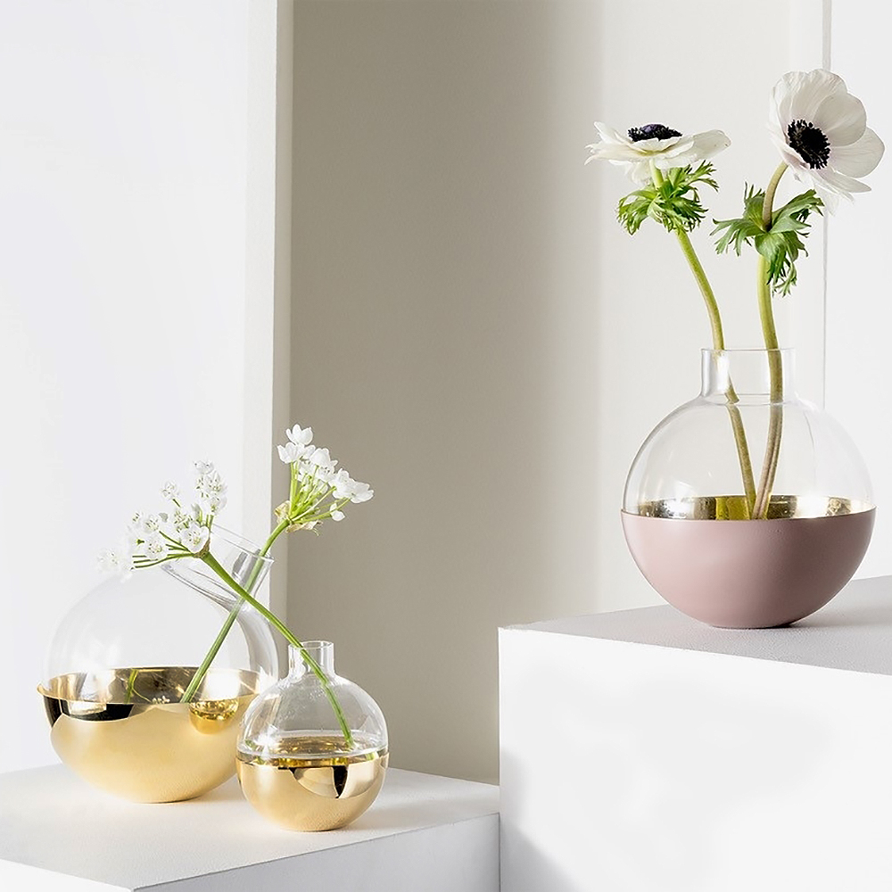 Skultuna Pomme vase/lykt 15 cm messing