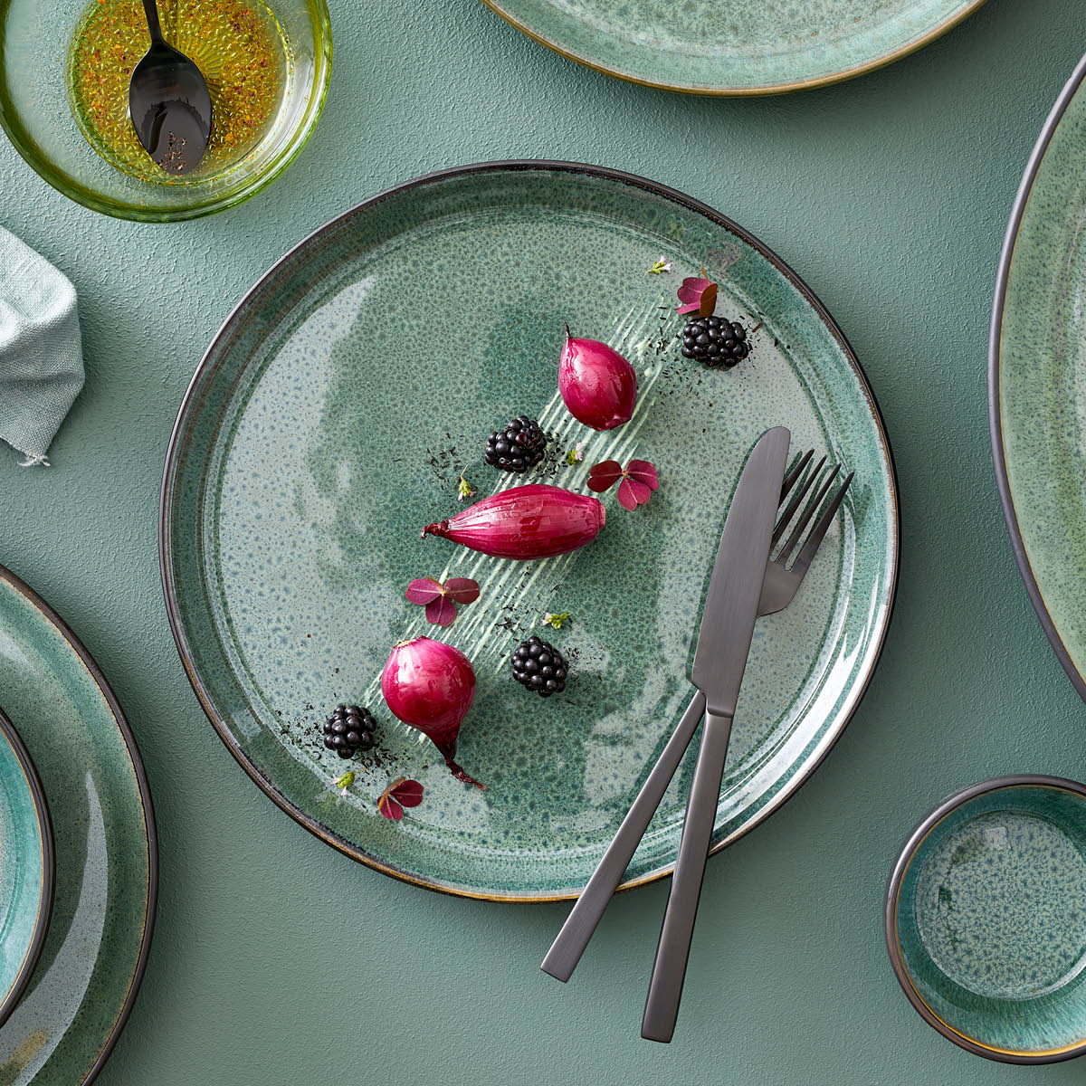 Bitz Gastro tallerken 27 cm svart/grønn