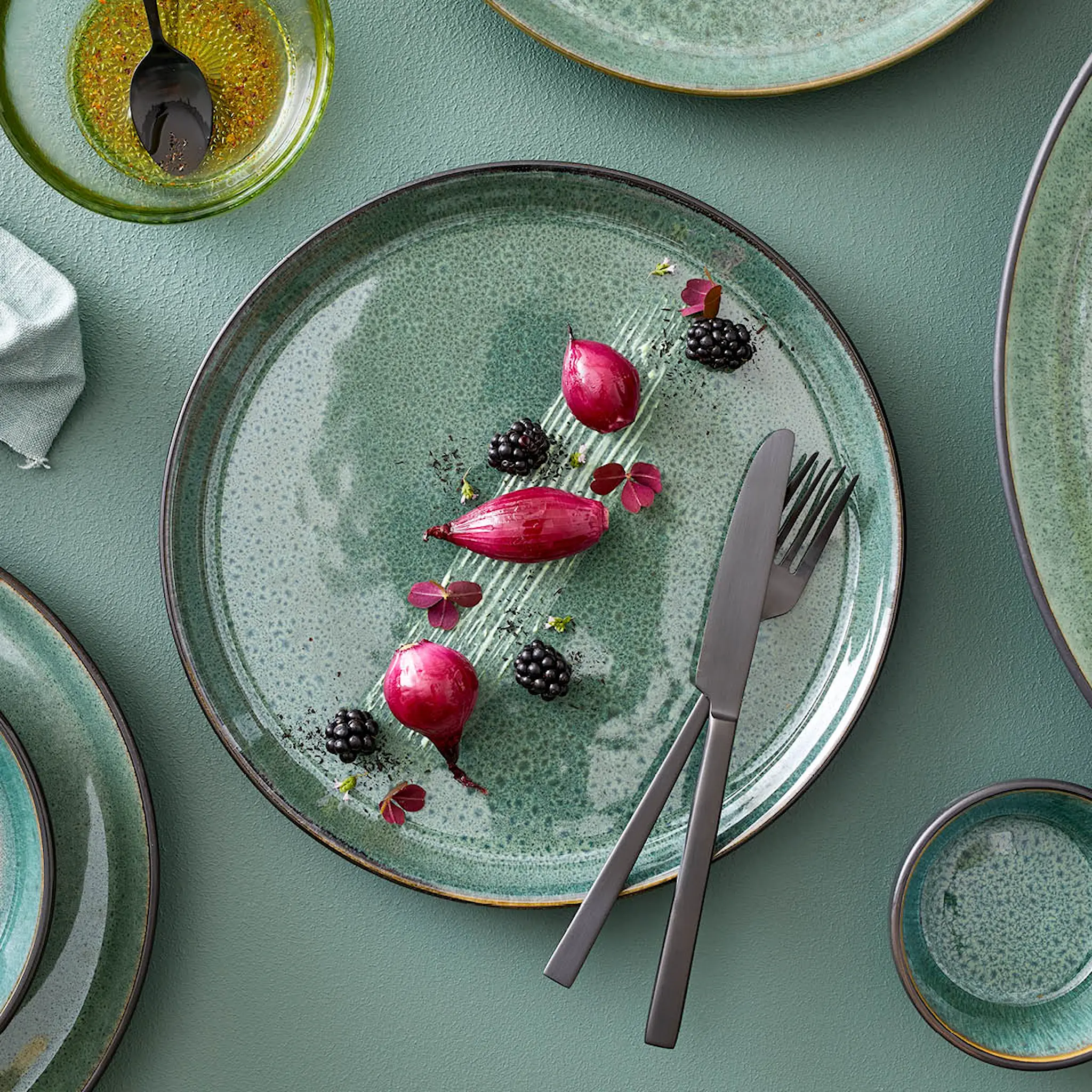 Bitz Lautanen Gastro 27 cm Musta/Vihreä