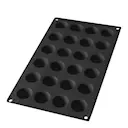 Silikonform halvklot 24 hål svart