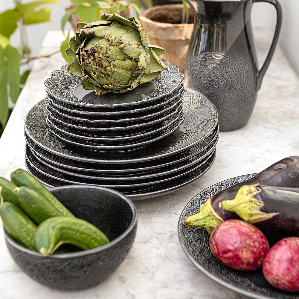 Cult Design Orient Tallrik flat 27 cm Asfalt