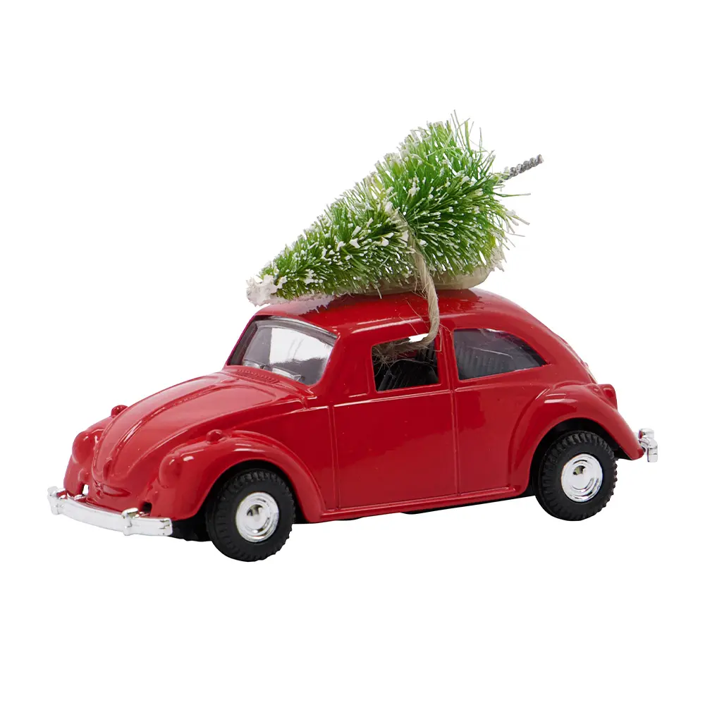 Julepynt Bil Mini 8,5 cm rød
