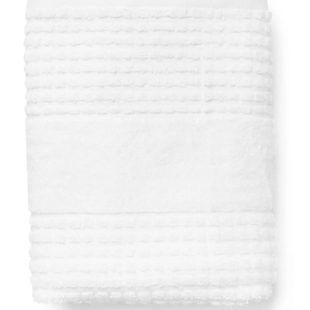 Check håndkle 50x100 cm hvit