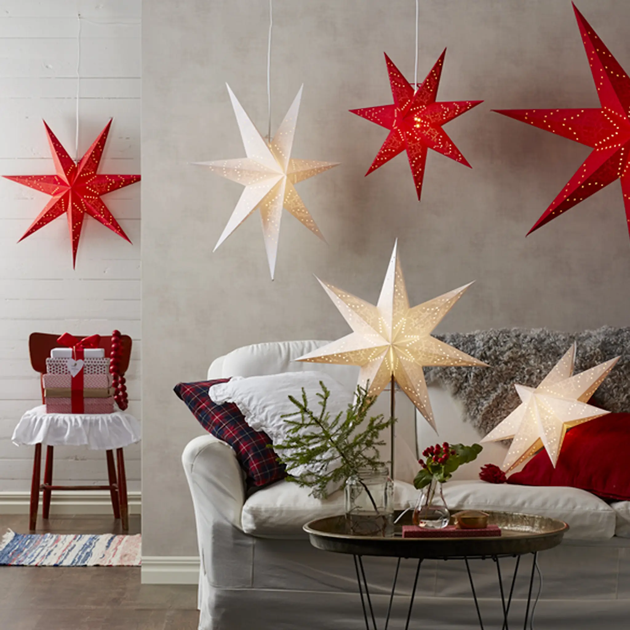 Star Trading Sensy Pappersstjärna 70 cm Vit