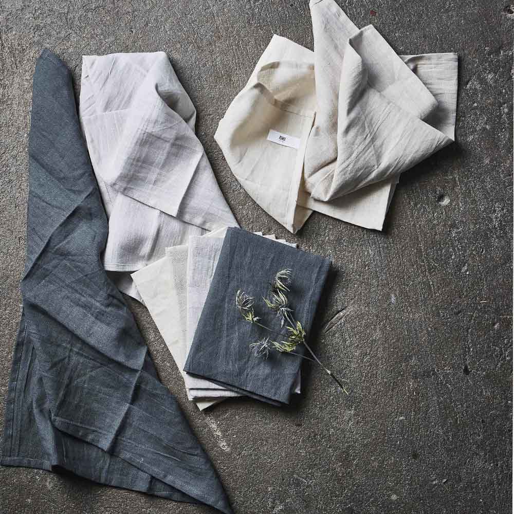 Aida Raw Diskhanddukar 2-pack 50x70 cm Ljusgrå