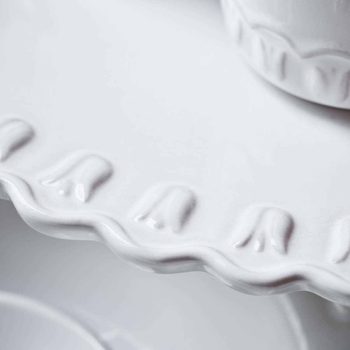 PotteryJo Tulipa Tårtfat 30 cm Vit