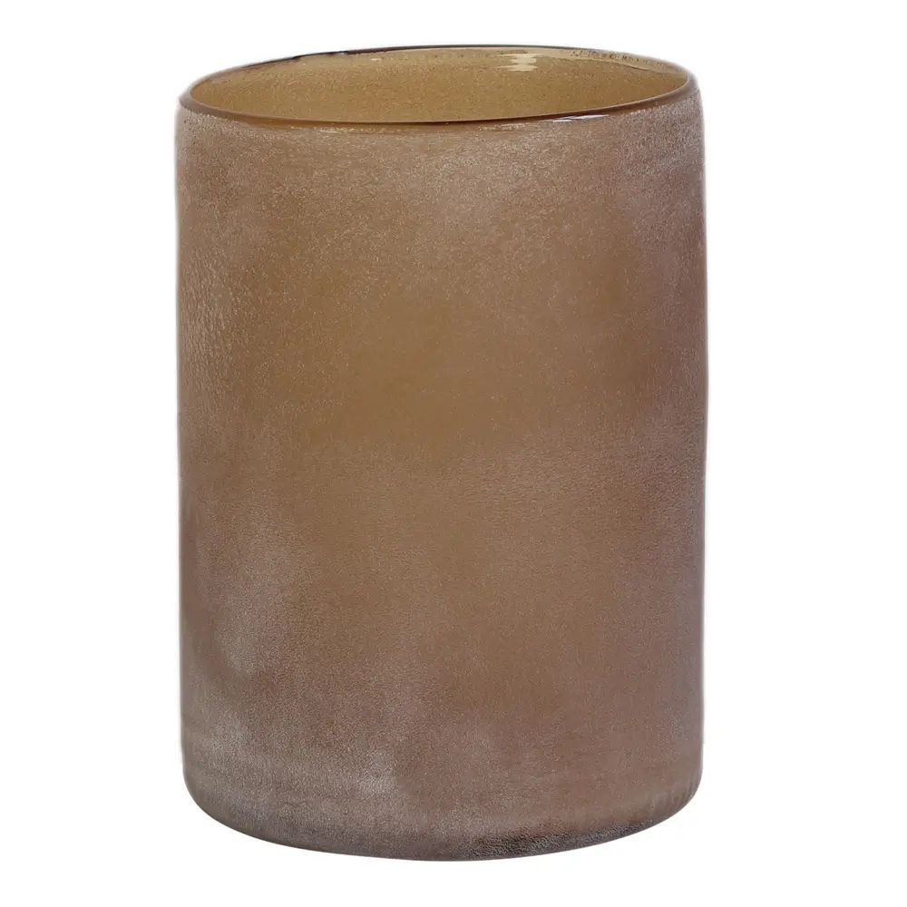 Frost lyslykt 13x19 cm brown