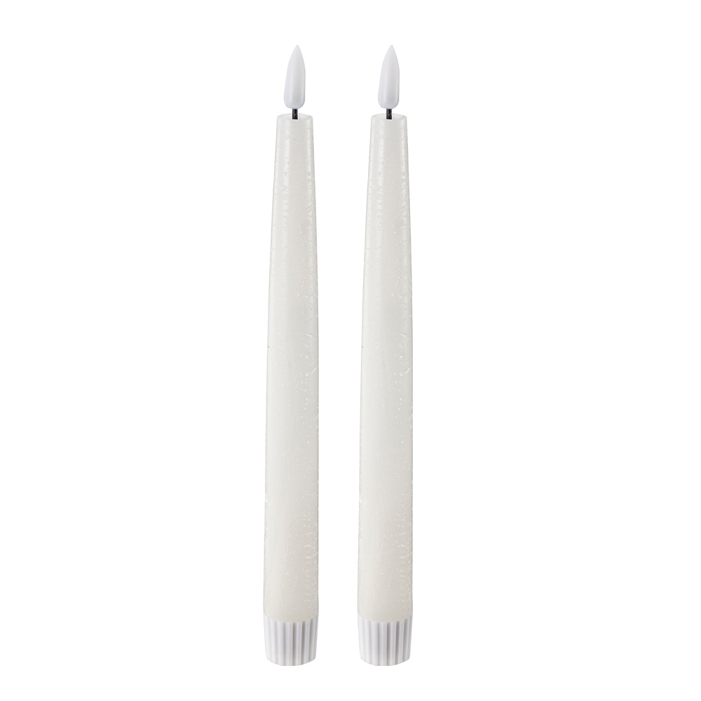 Edelweiss - LED Kruunukynttilä 2,2x22 cm 2 kpl  Ivory