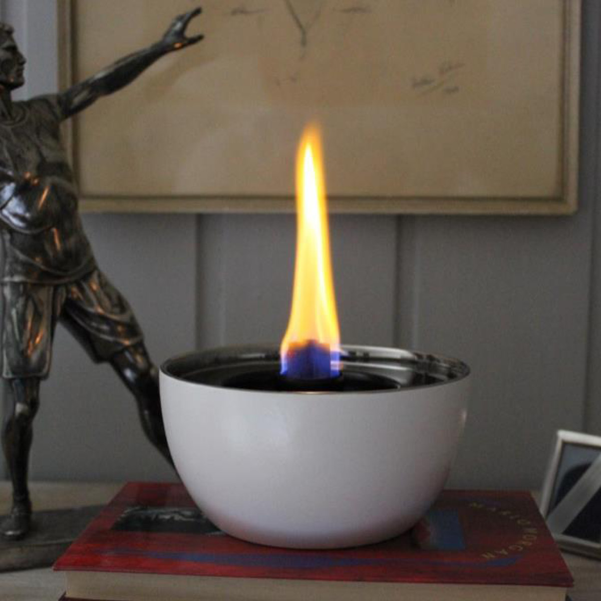 Tenderflame Rose Sisustustuli 14 cm Valkoinen