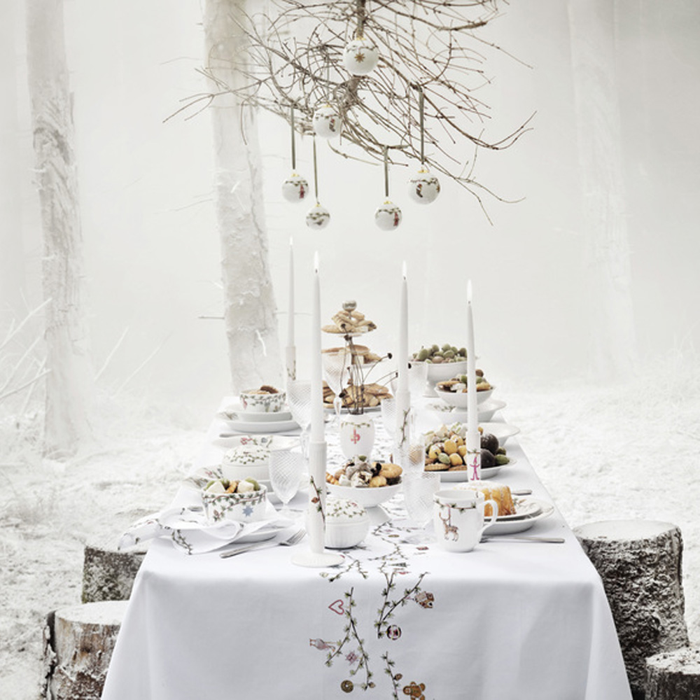 Kähler Hammershøi Christmas Bordsduk 150x370 cm Vit