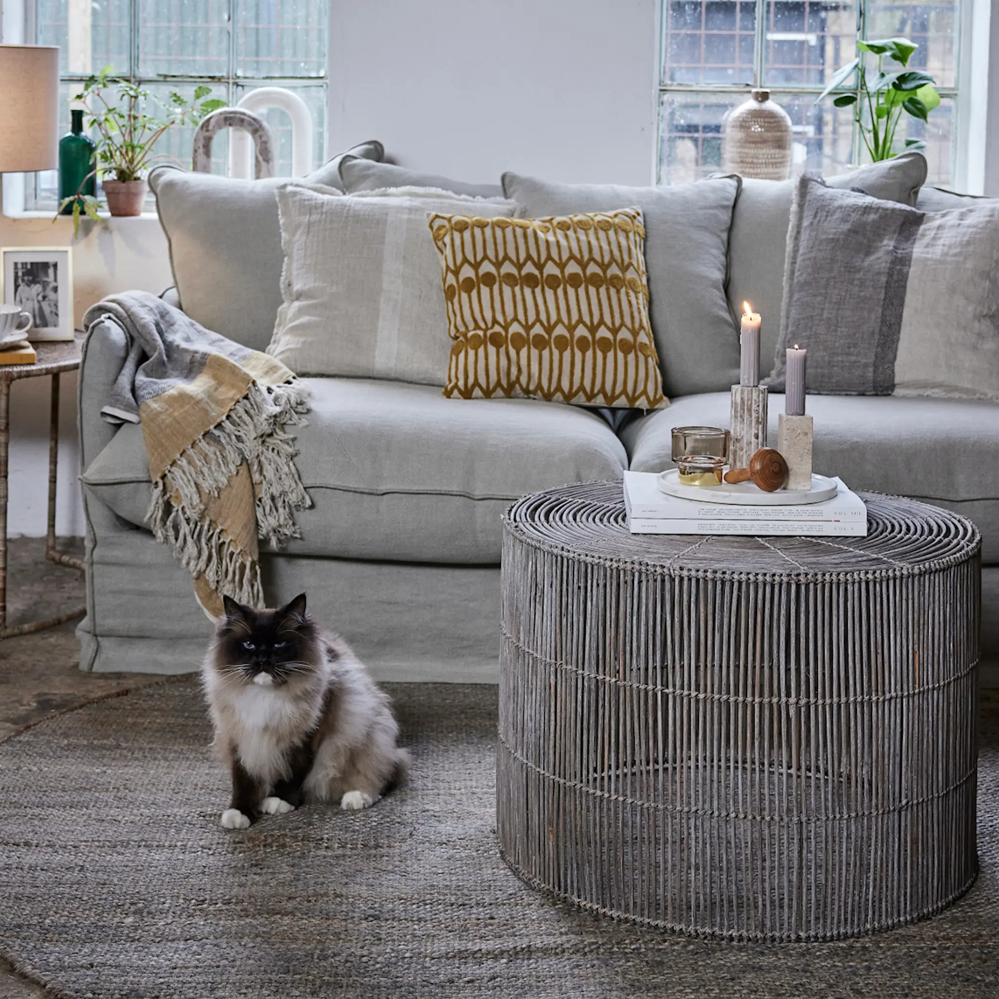 Lene Bjerre Ellia bricka 25x25 cm vit