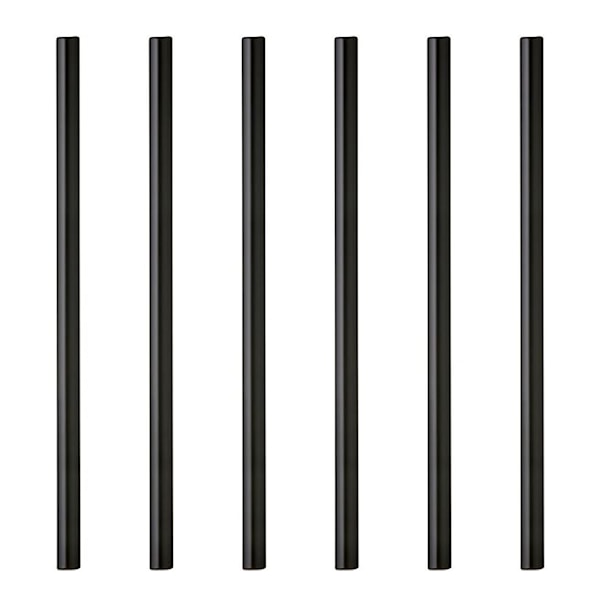Sorrento Sugrör Glas 14,5 cm 6-pack Svart