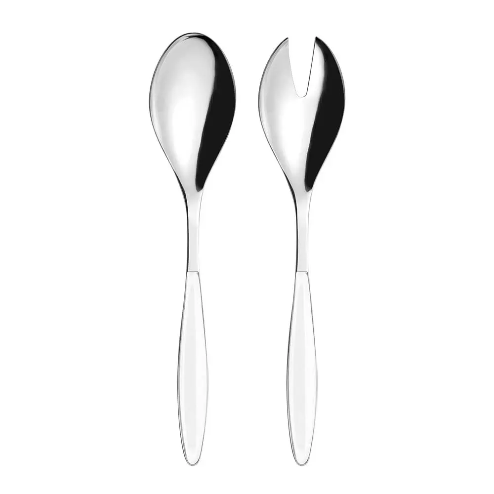 Feeling salatbestikk 25 cm 2 deler hvit