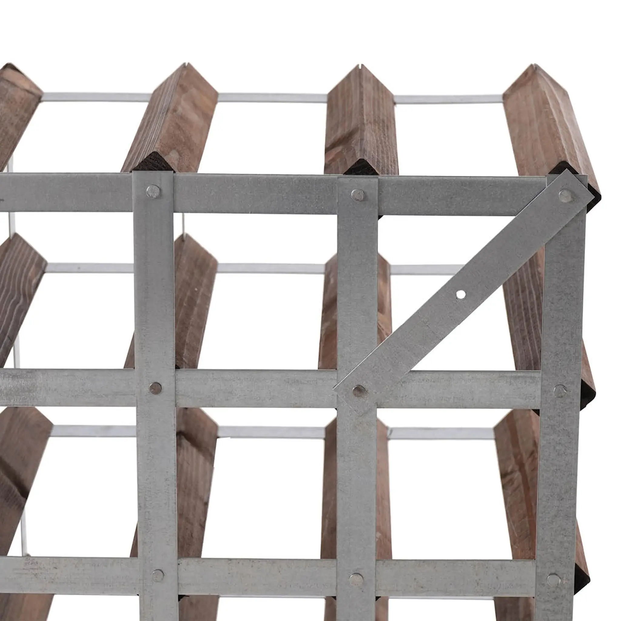 Traditional Wine Rack Vinställ 12 flaskor monterad mörk ek