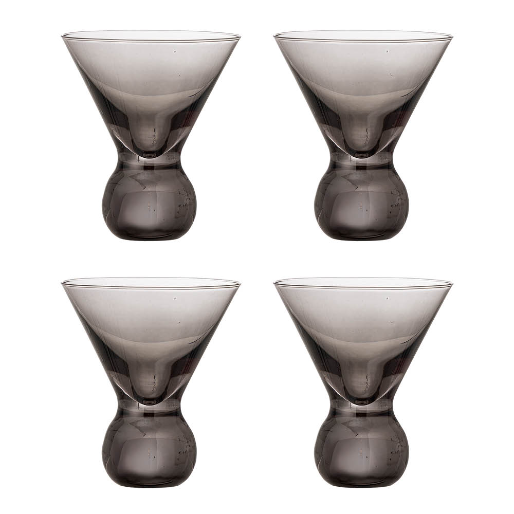 Bloomingville - Corliss Coctaillasi 16,5 cl 4 kpl Harmaa