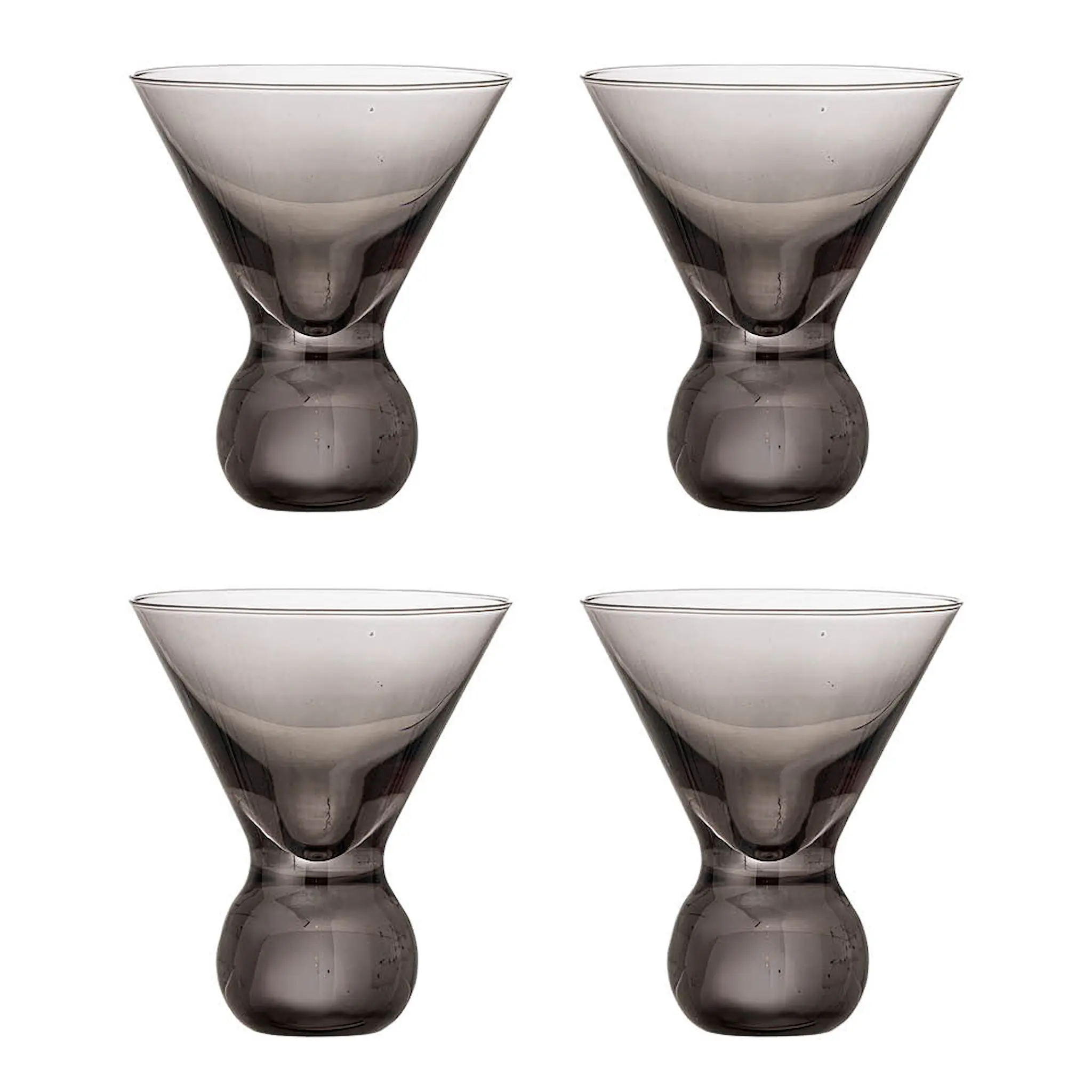 Bloomingville Cocktail-lasit Corliss 16,5 cl 4 kpl harmaa