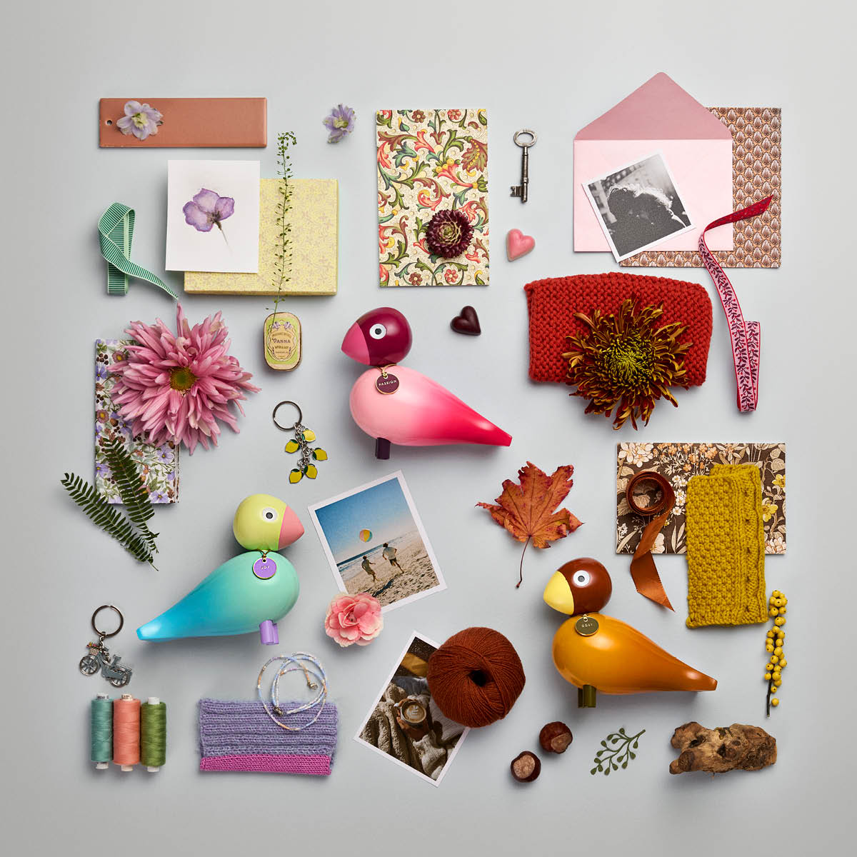 Kay Bojesen Denmark Story Bird sångfågel Passion 15,5 cm rosa