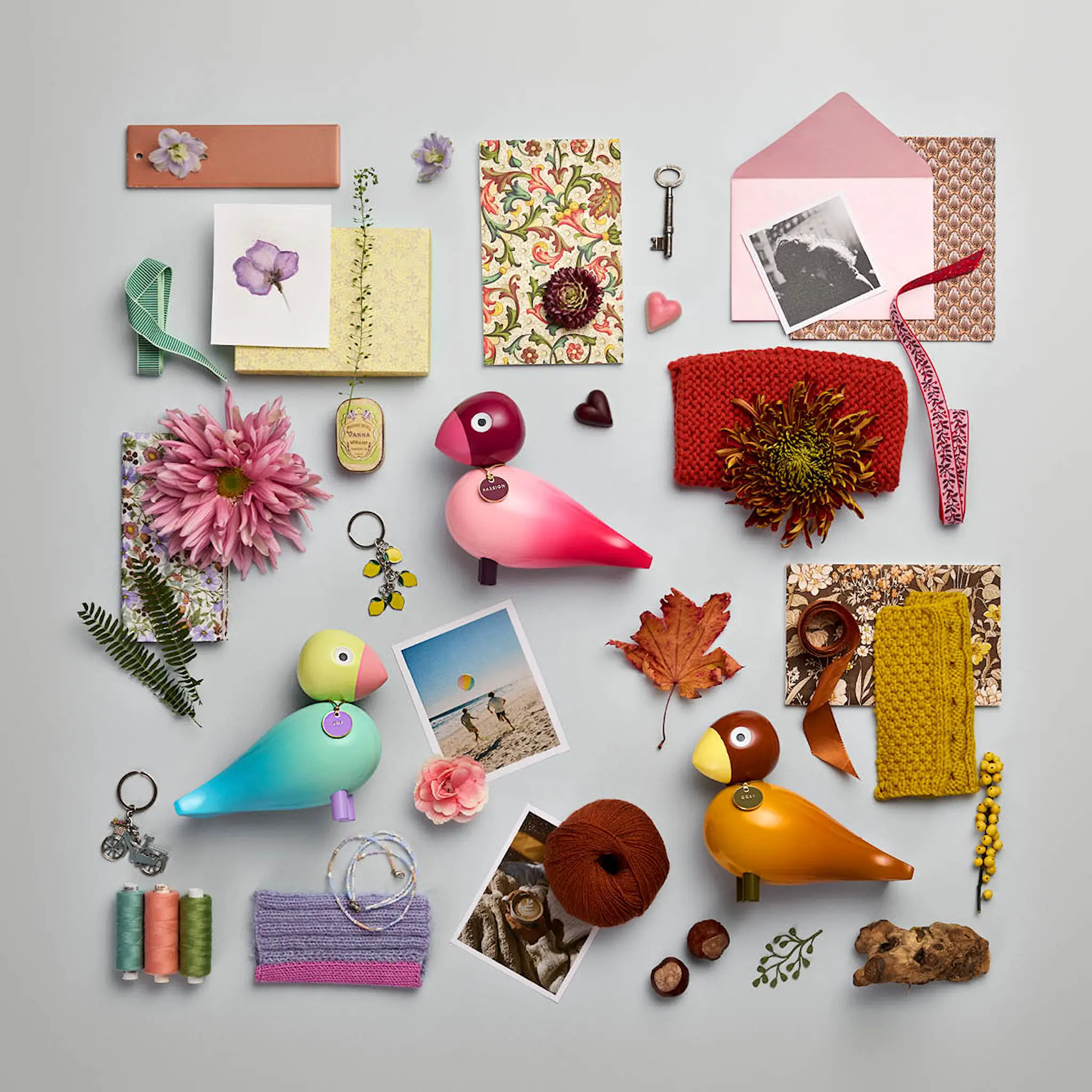 Kay Bojesen Denmark Story Bird sångfågel Passion 15,5 cm rosa