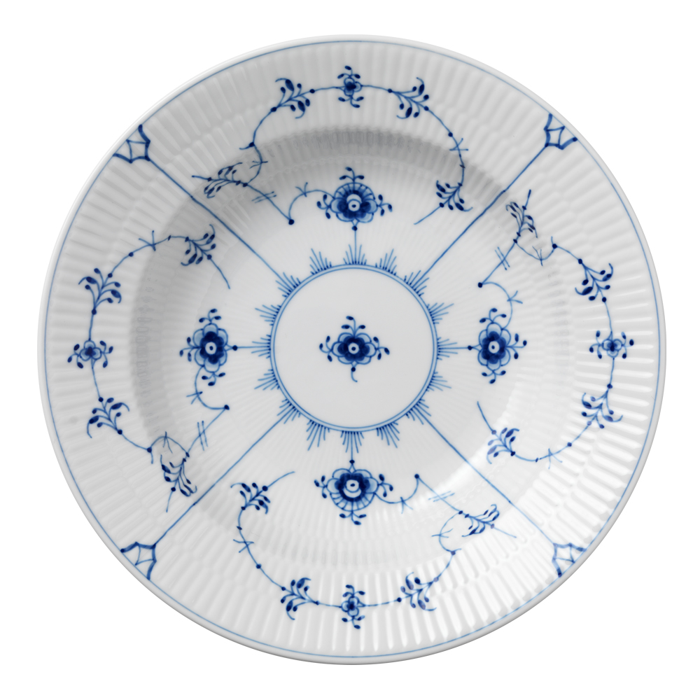 Royal Copenhagen Blue Fluted Plain djup tallrik 23 cm