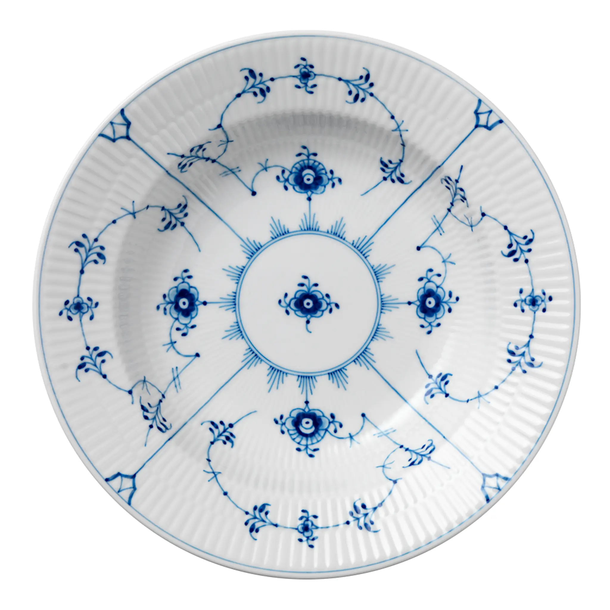 Royal Copenhagen Blue Fluted Plain djup tallrik 23 cm