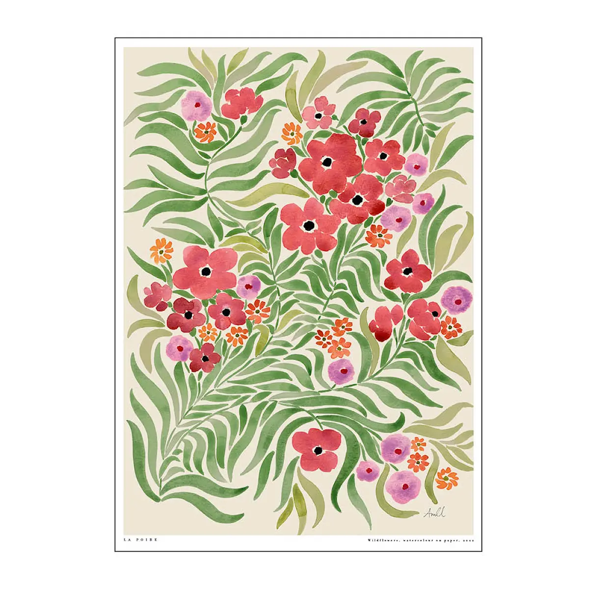 Poster & Frame La Poire poster 50x70 cm wildflowers