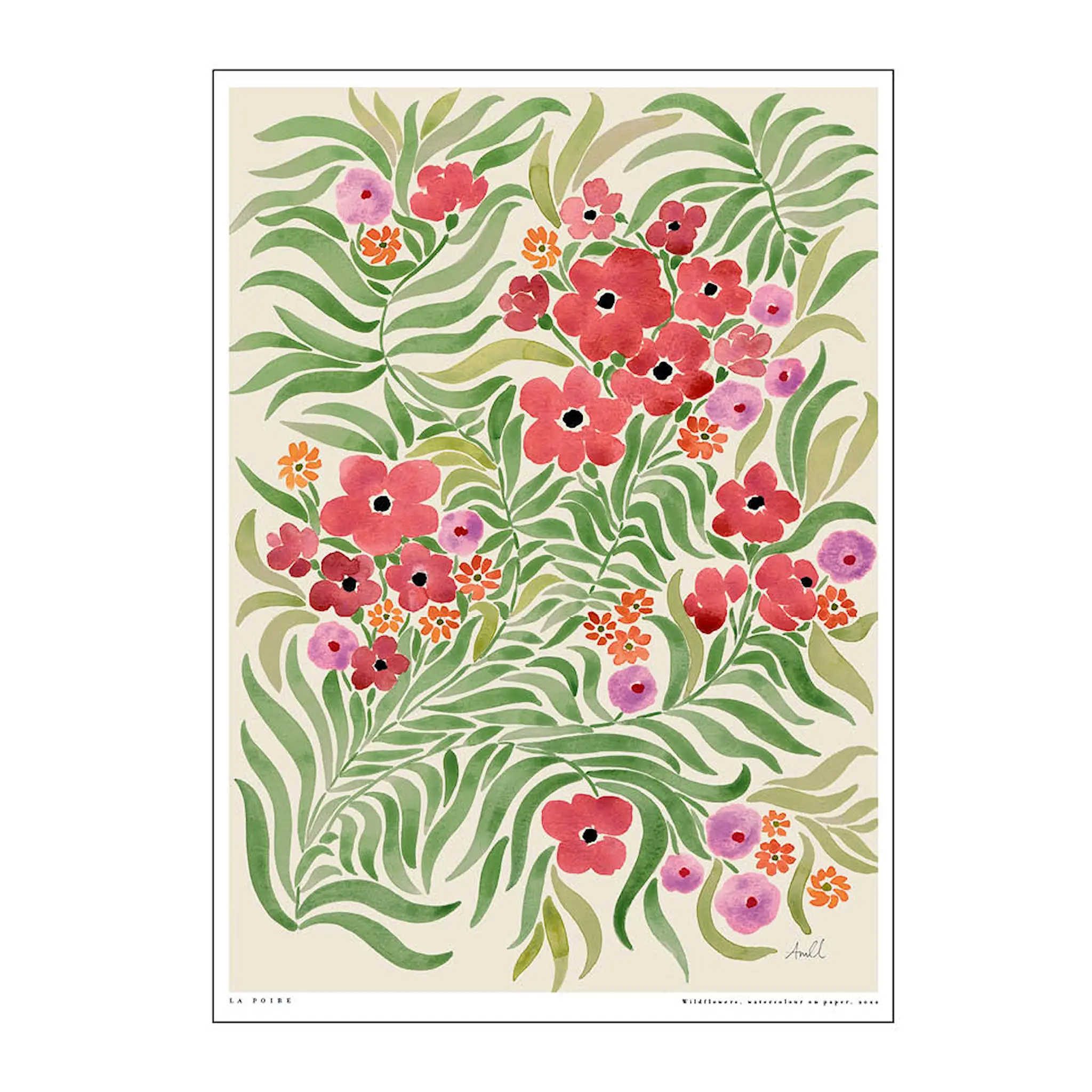 Poster & Frame La Poire poster 50x70 cm wildflowers