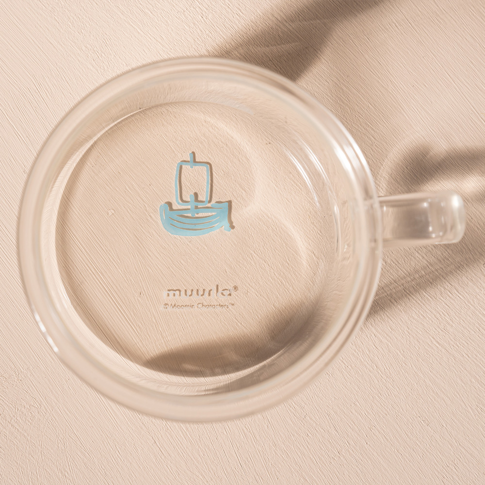 Muurla Mumin Glasmugg Mumintrollet 3,5 dl Klar