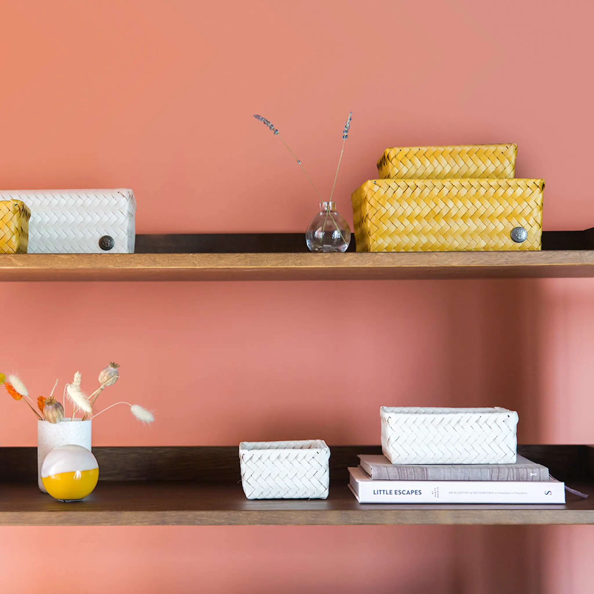 Handed By Fit liten oppbevaringskurv 18x12x7 cm champagne