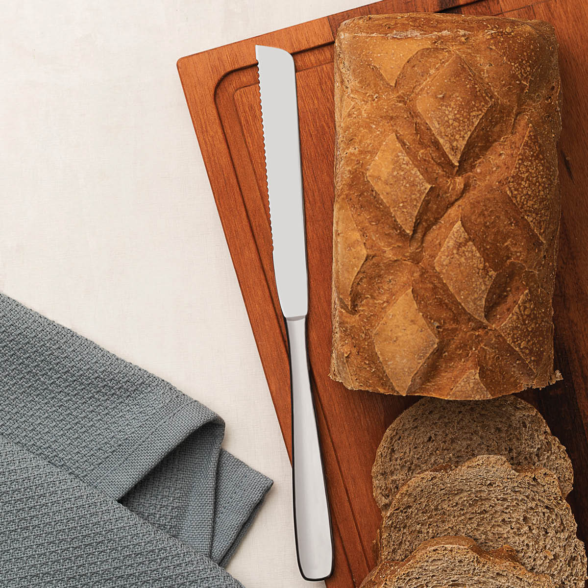 Tramontina Essentials brødkniv blank